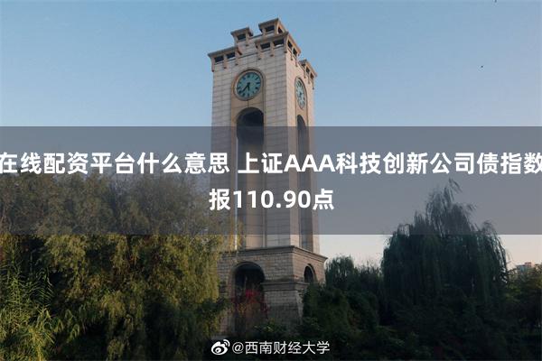 在线配资平台什么意思 上证AAA科技创新公司债指数报110.90点