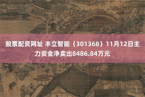 股票配资网址 丰立智能（301368）11月12日主力资金净卖出8486.84万元