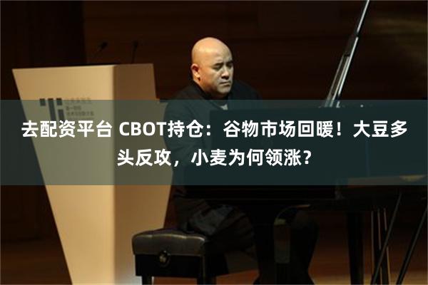 去配资平台 CBOT持仓：谷物市场回暖！大豆多头反攻，小麦为何领涨？