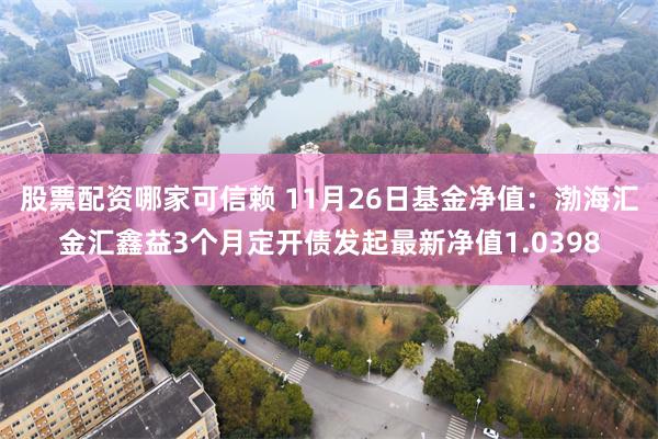 股票配资哪家可信赖 11月26日基金净值：渤海汇金汇鑫益3个月定开债发起最新净值1.0398